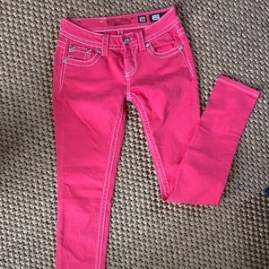 Miss me pink/coral colored skinny jeans
